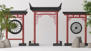 中式古典门廊景观设计