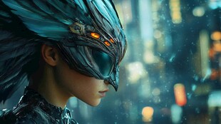 未来女战士的酷炫机甲造型