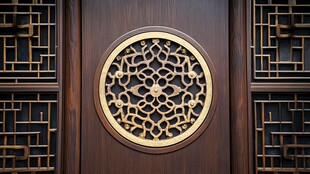 中式木雕门饰 古典韵味浓