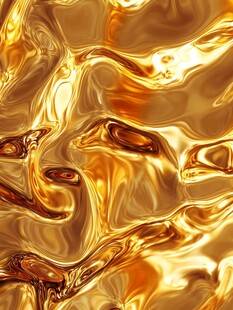 流动的金色液体纹理