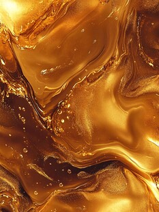 流动的金色液体纹理