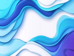 蓝紫渐变动感波浪背景