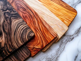多彩木纹砧板展示