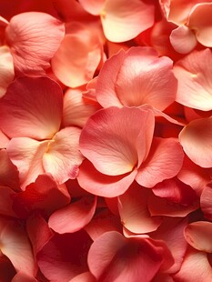 浪漫粉色玫瑰花瓣特写