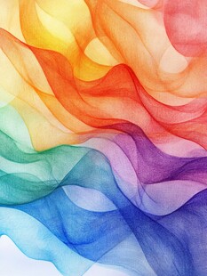 梦幻彩色飘带纹理图案