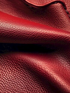 红色皮革特写纹理细节