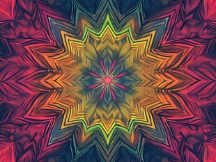 绚丽多彩几何图案曼陀罗