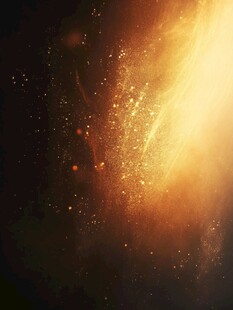 梦幻金色粒子光影背景