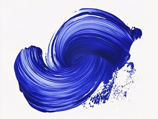 蓝色油墨笔触艺术图案