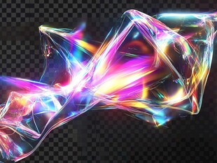 炫彩流动光效透明动态图形