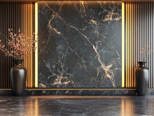 奢华大理石背景墙室内装饰