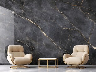 轻奢风大理石墙面休闲区