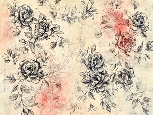 复古风花卉图案背景图