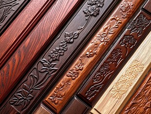 精美雕花木质装饰条展示