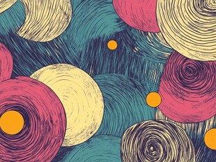 多彩螺旋图案背景纹理