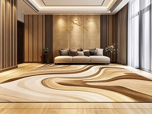 中式客厅的优雅地毯设计