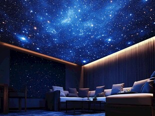 梦幻星空主题的舒适客厅