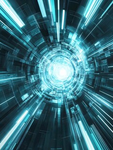 科技感未来隧道之光