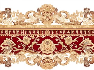 中式古典精美雕花装饰图案