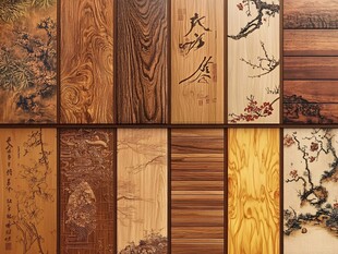 中式木纹装饰图案集锦