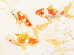 灵动金鱼水中悠游