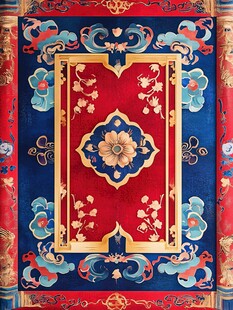 传统中式精美花纹装饰画