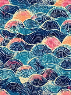 海洋波纹抽象图案纹理
