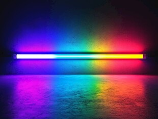 绚丽多彩的霓虹灯光条