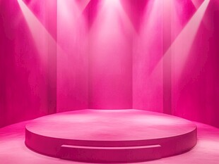 粉色梦幻舞台场景展示