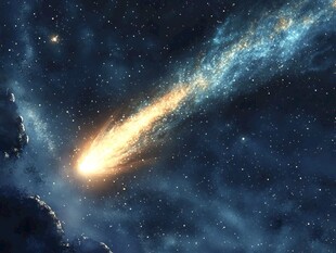 宇宙中闪耀的流星奇观