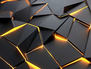黑色几何拼接发光背景图