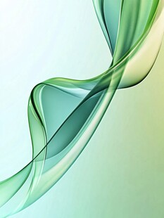 灵动绿彩飘带背景图案