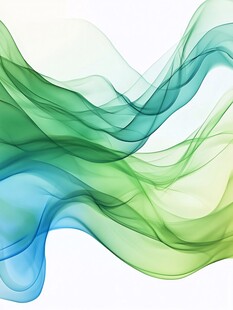 灵动幻彩飘带抽象背景图