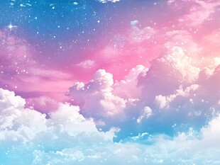 梦幻星空下的绚烂云海