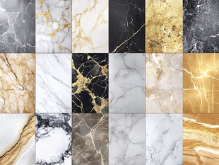 多样奢华大理石纹理集合