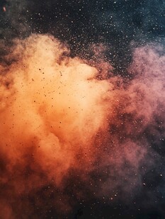 彩色粉末爆炸的梦幻瞬间