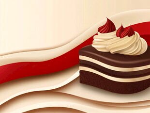 美味巧克力蛋糕装饰精美