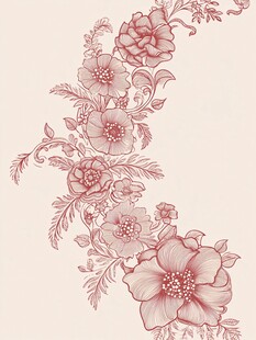 复古花卉装饰花纹图案