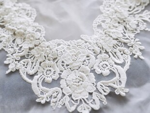 精致白色蕾丝花边细节
