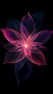 梦幻炫彩抽象花朵图案