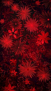 红色繁花抽象图案背景