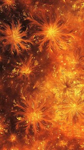 梦幻橙金烟花抽象纹理图