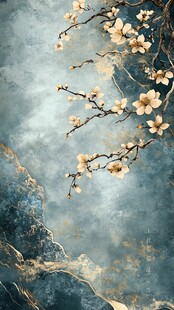 水墨梅花图 雅致国风意境