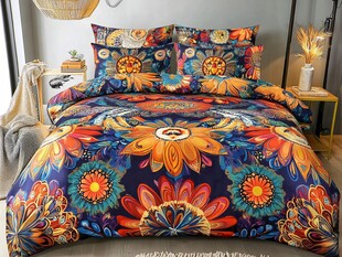 绚丽花卉风床上用品套装