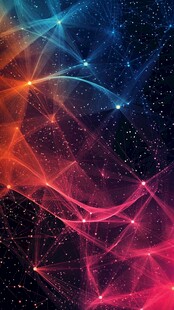 梦幻绚丽的宇宙线条光影