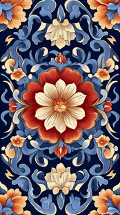 中式传统花卉图案纹样