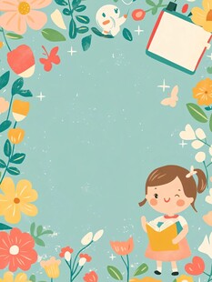 女孩于花海中快乐阅读