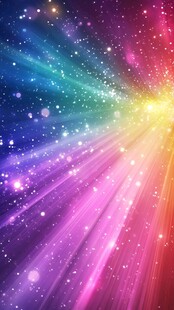 梦幻炫彩星空射线背景图