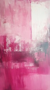 粉色抽象艺术画作