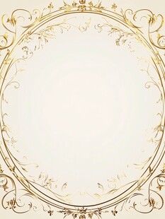 金色华丽圆形装饰边框